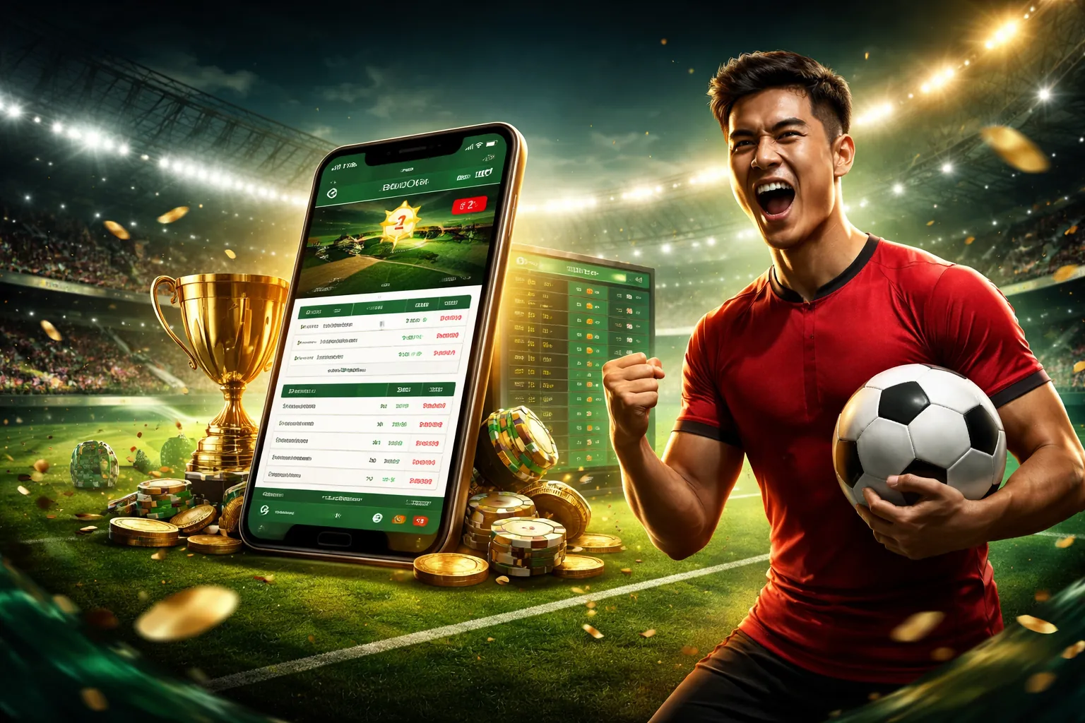 Cá cược thể thao b9casino với trận đấu bóng đá sôi động và tỷ lệ cược trực tiếp